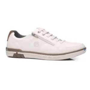 Sapatênis Pegada Masculino Em Couro Branco Off