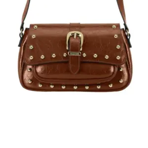Bolsa Tiracolo Verniz com Spikes Vizzano
