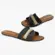 Rasteira Slide Moleca com Detalhe Dourado